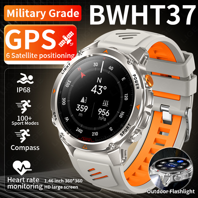 Smartwatch Watches For Men - LIGE Robusto GPS Track Astuto Della