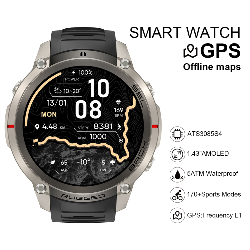 Smartwatch Watches For Men - Smartwatch DM59 2026 con Mappe Offline,