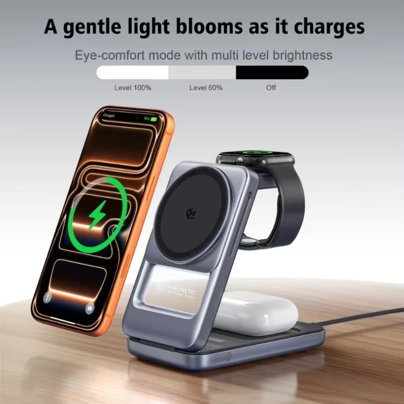 Smartwatch Phone Watches - Stazione di ricarica wireless 3 in