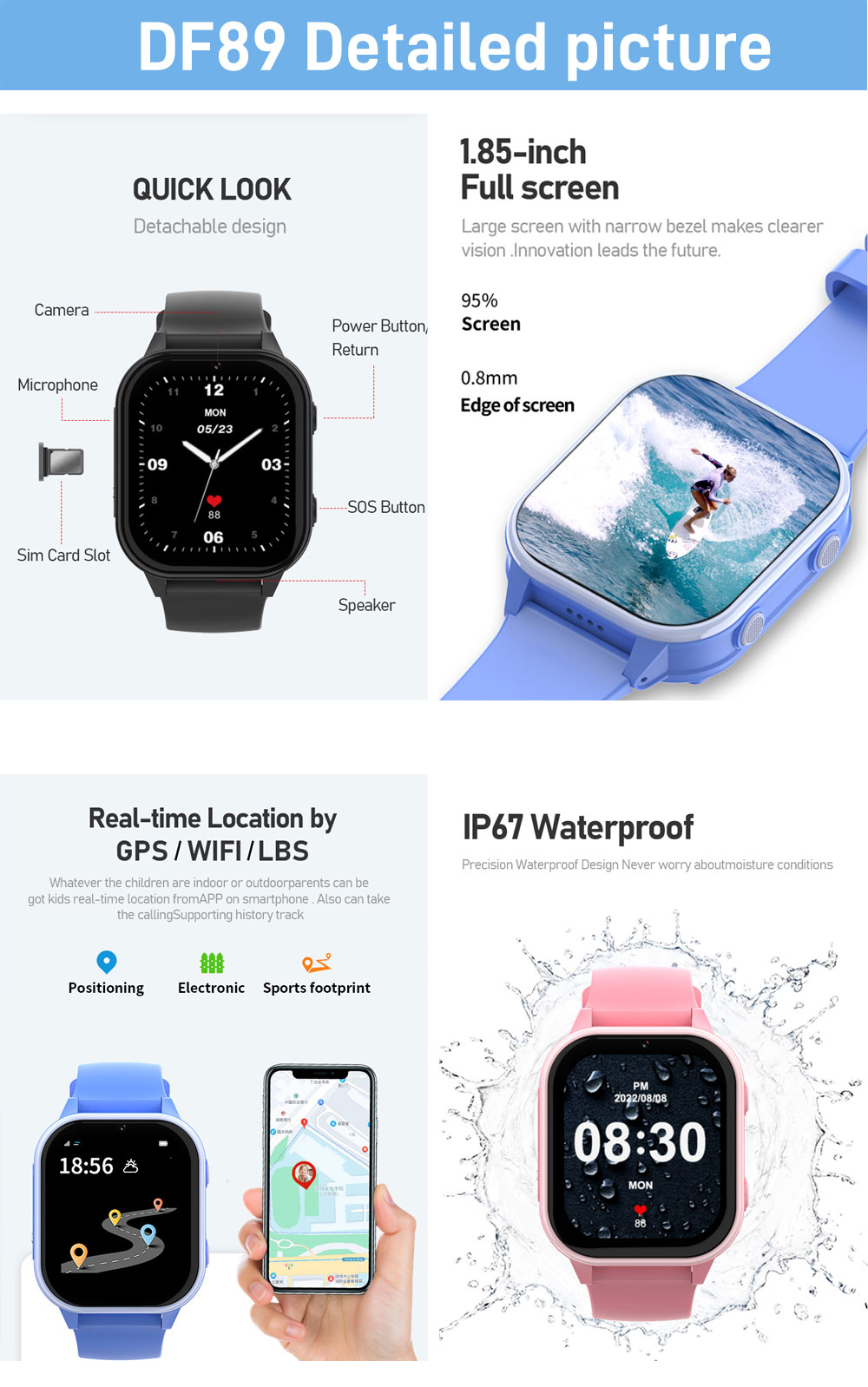 2G 4G Smart Watch per bambini  - Smartwatch Watches Gift For Girls recensione e prezzo
