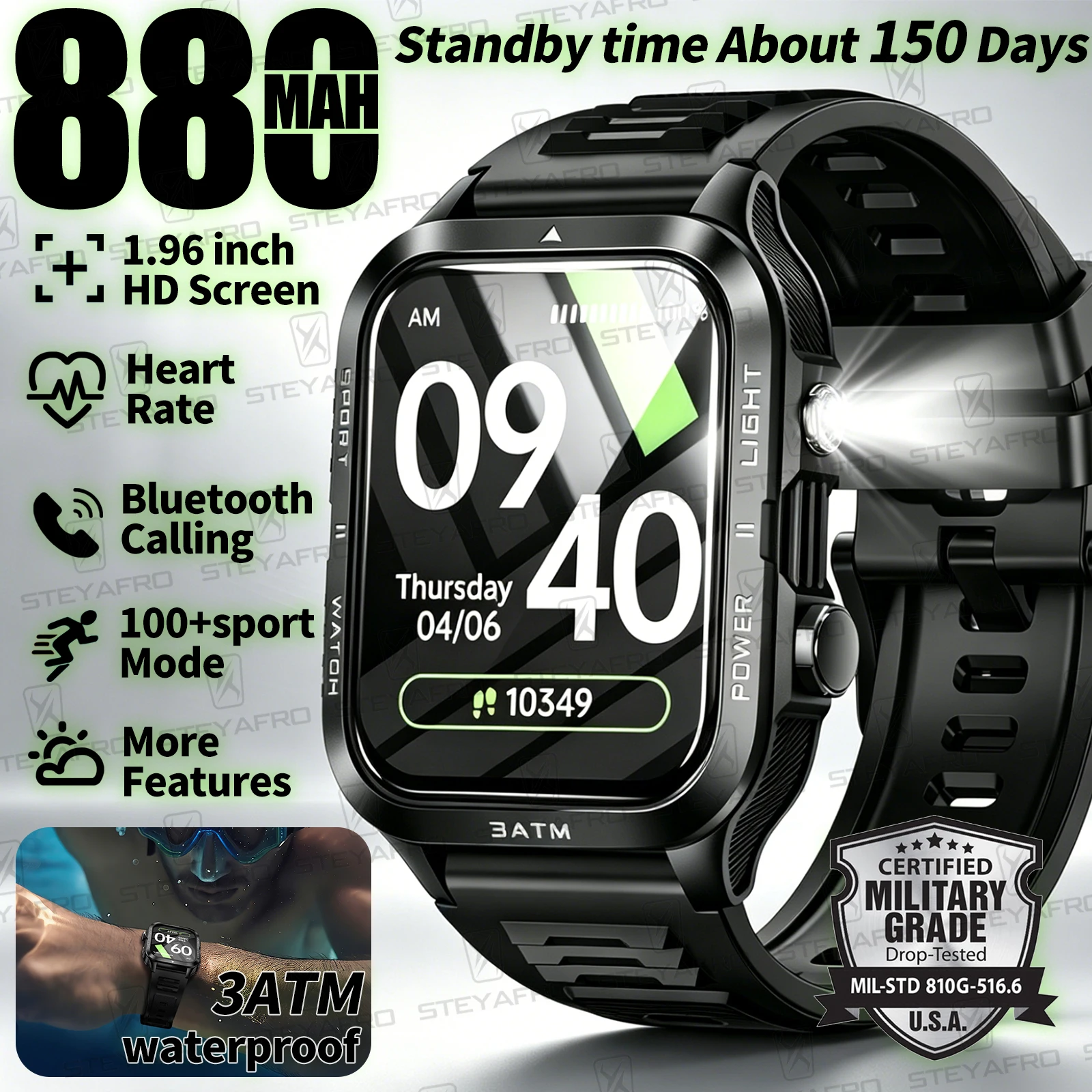 Smartwatch di Grado Militare p - Smartwatch Health Watches For Men recensione e prezzo